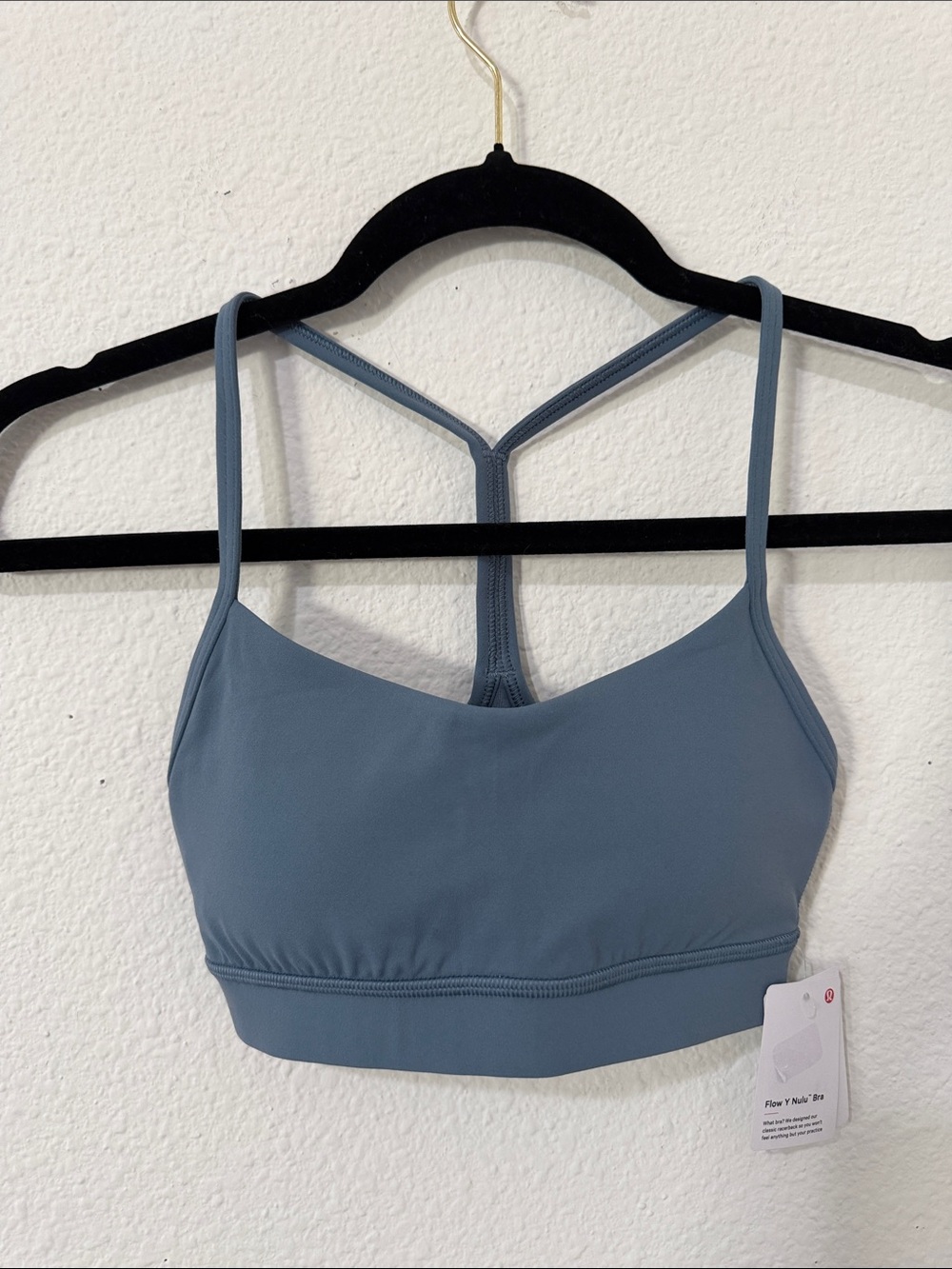 lululemon athletica Dusty Blue Strappy Sports Bra